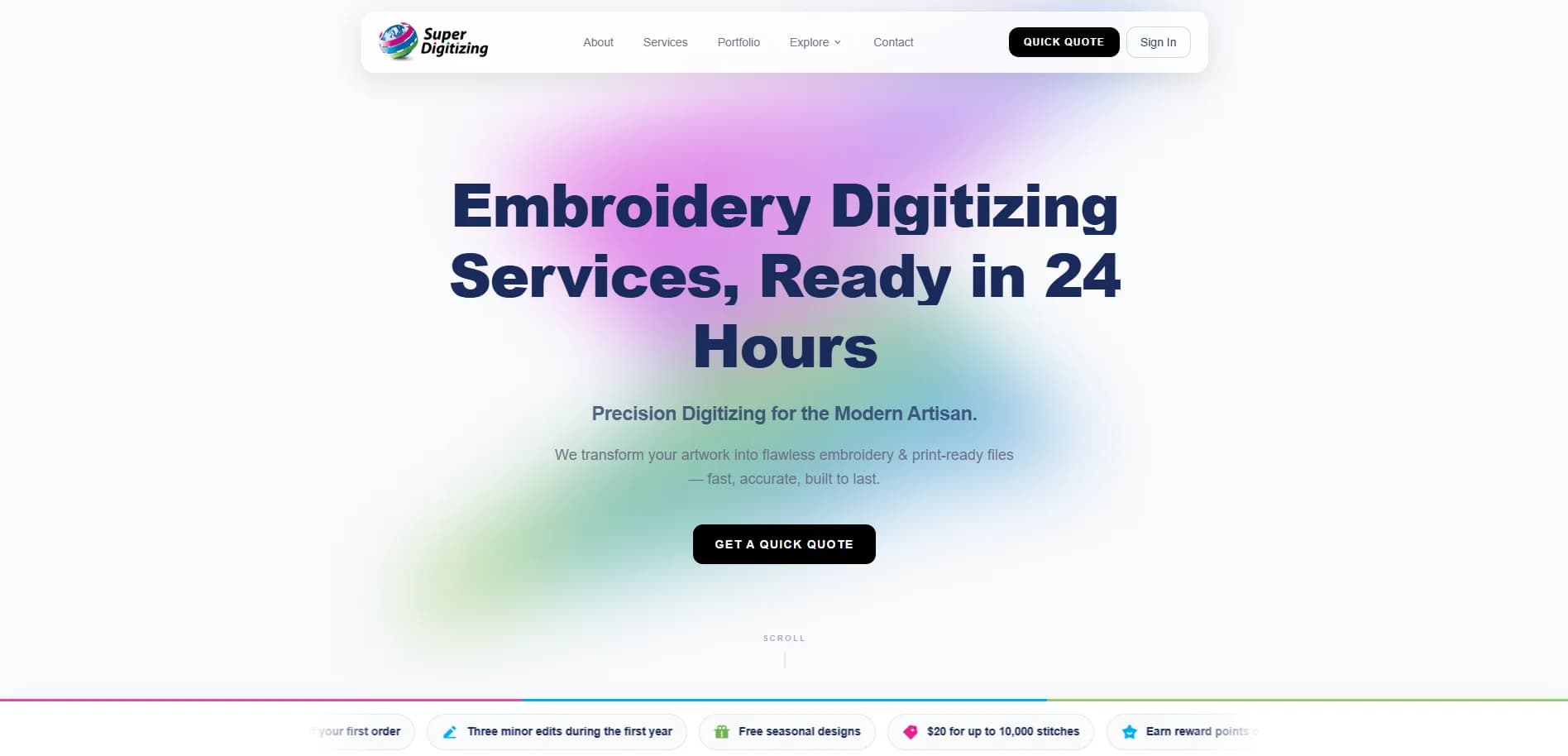 Customer dashboard with quote, order and payment history.